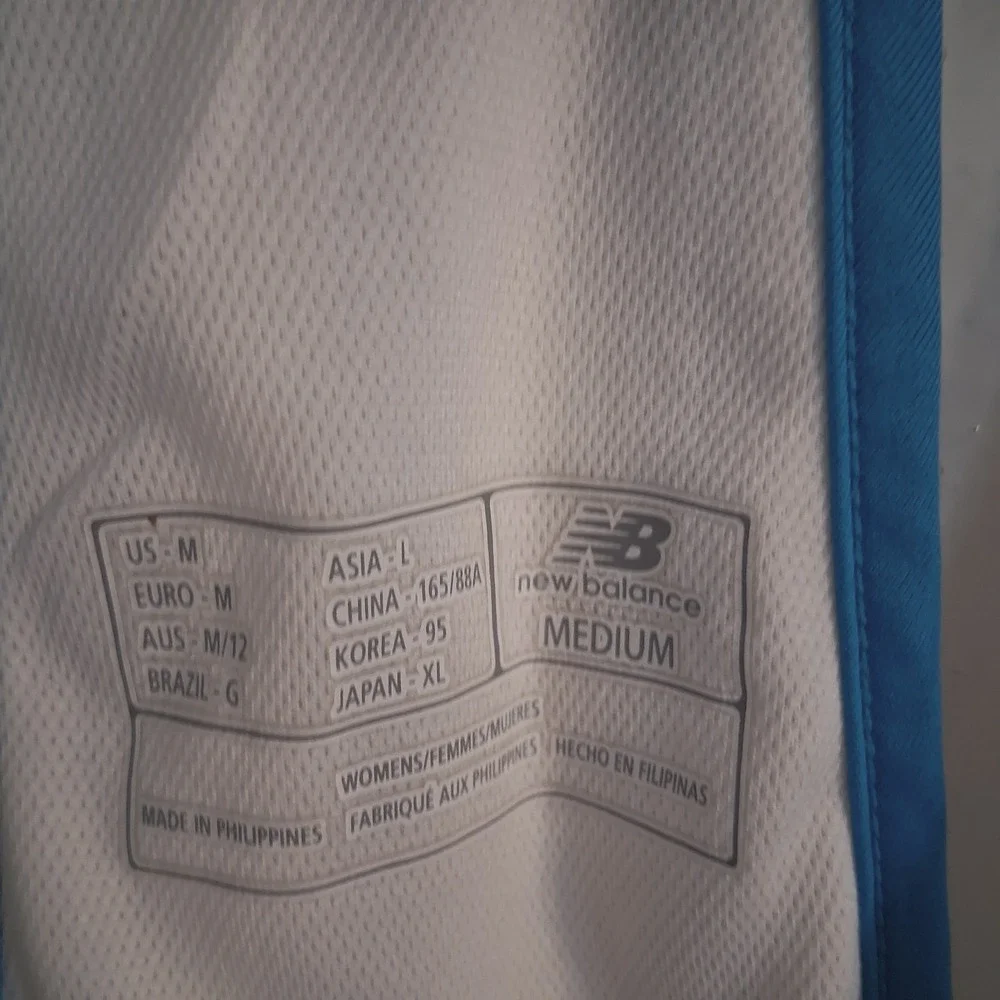 New‎ Balance Tennis Dress Racerback  Teal Turquoise White EUC M